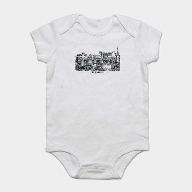 St Joseph - Missouri Baby Bodysuit by Lakeric
